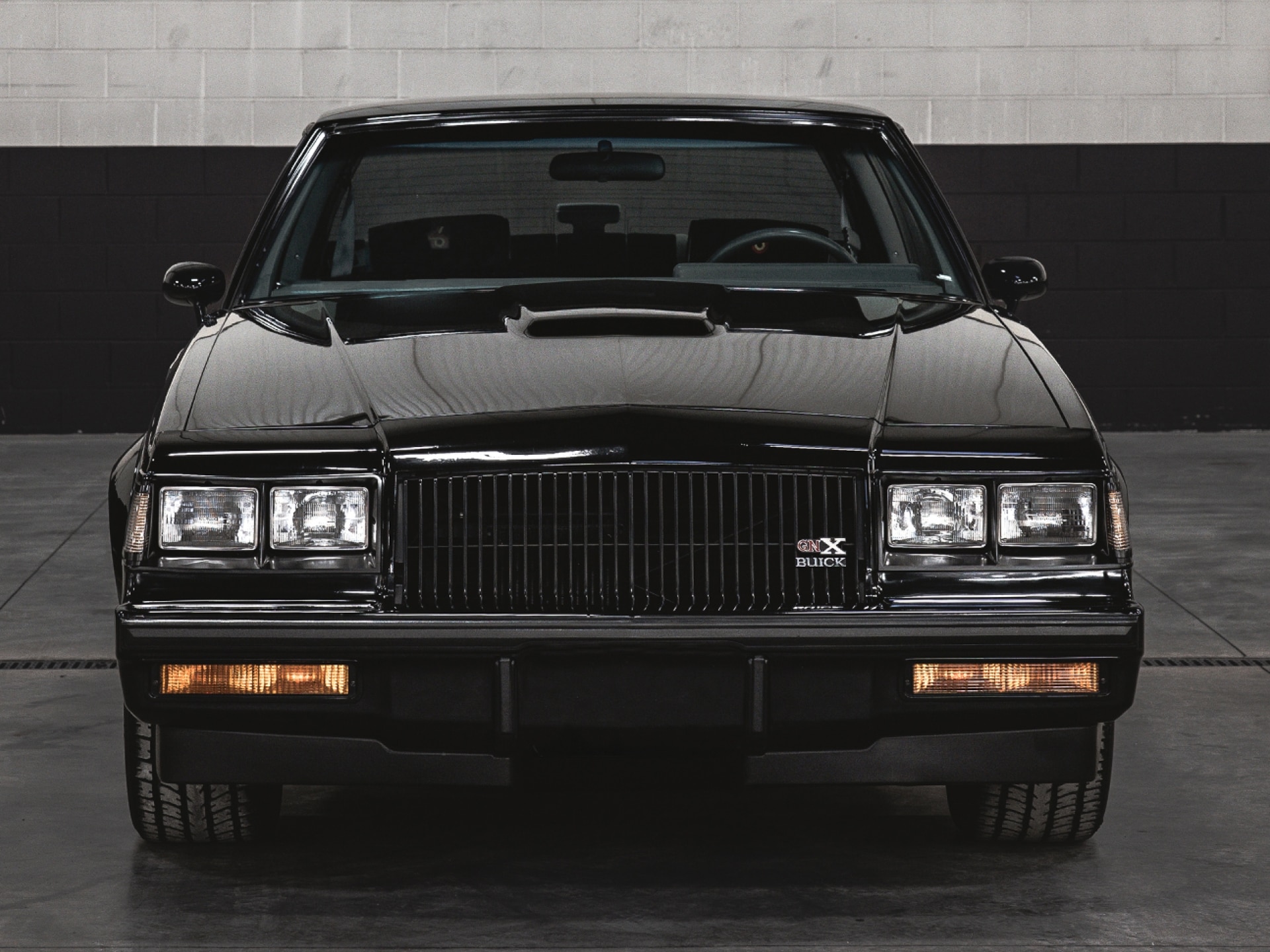 Front view of a Black Buick GNX